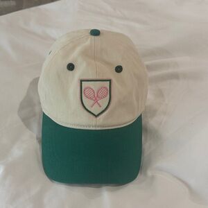 Women's Tennis Cap with Green and Cream Design - NWOT